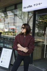 Bomber_Jacket Black/Burgundy