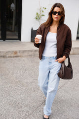 Bomber_Jacket Black/Coffee