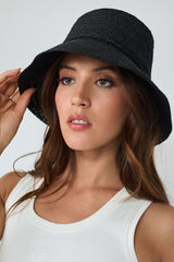 Black Raffia_Bucket Hat