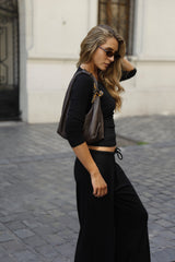 Rib Long T-Shirt_Black