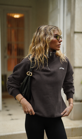 Sweatshirt_Coffee Half Zipper Mock Neck LGND BRAND