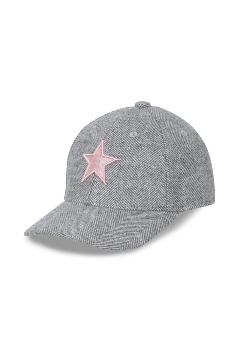 Kids_Gray_Tweed Pink Star