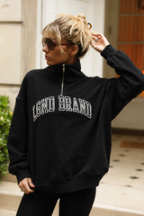 Sweatshirt_Black Mock Neck White LGND BRAND