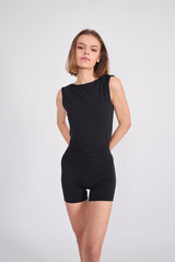 Open Back_Top Black