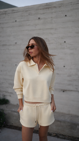 Sweat Short_Light Yellow