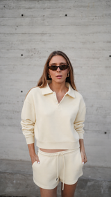 Polo Sweatshirt_Light Yellow