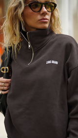 Sweatshirt_Coffee Half Zipper Mock Neck LGND BRAND