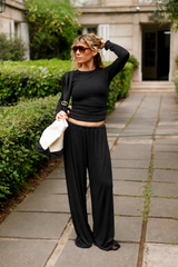 Rib Long T-Shirt_Black