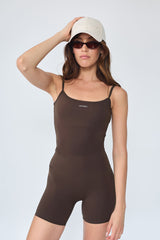 Strap Romper_Brown