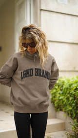 Sweatshirt_Taupe Mock Neck Charcoal LGND BRAND