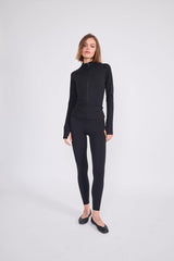 Long Sleeve_Zip Up Black