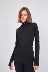 Long Sleeve_Zip Up Black