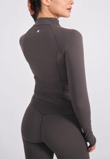 Long Sleeve_Zip Up Charcoal